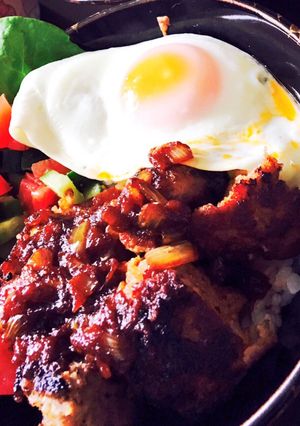 冷凍ハンバーグで簡単☆ロコモコ丼-レシピのメイン写真