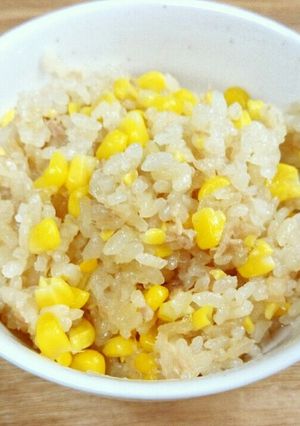 とうもろこしとツナの炊き込みご飯♡-レシピのメイン写真