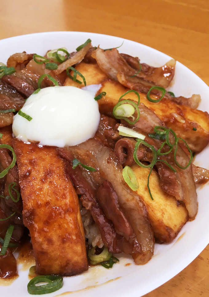 豚バラと厚揚げの甘辛丼♡-レシピのメイン写真