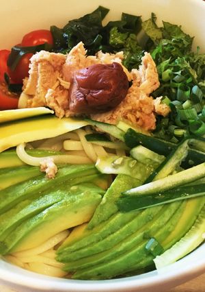 アボカド入り簡単ぶっかけうどん-レシピのメイン写真