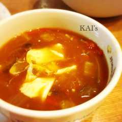 รูปของ チーズin♡ナスとトマトのカレースープ♡