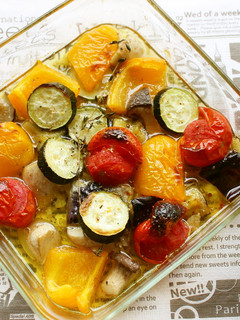 オーブンで夏野菜のアヒージョ-レシピのメイン写真