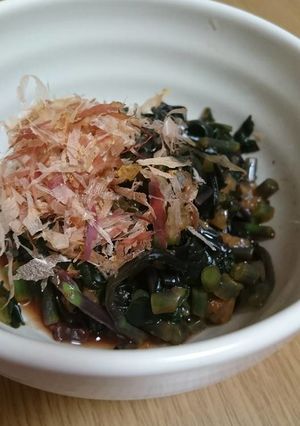 金時草ウメ和え-レシピのメイン写真