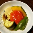 夏野菜と高野豆腐の炊き合わせ