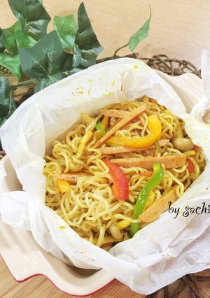 スパイシーカレー☆ペーパー焼きそば-レシピのメイン写真