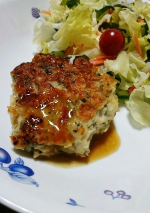 材料3つ★格安☆簡単フワフワ鶏バーグ♪-レシピのメイン写真