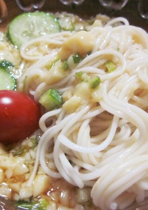 玉子豆腐とオクラのつけ汁-レシピのメイン写真