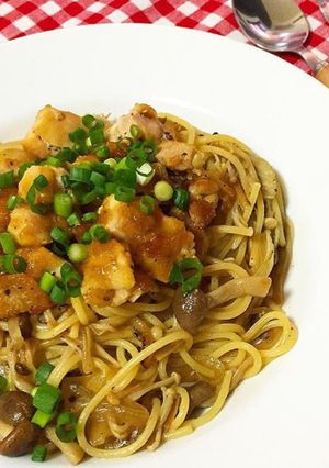 カリッカリチキンの和風おろしポン酢パスタ-レシピのメイン写真