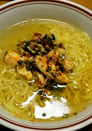 ピリ辛グリーンプレミアム0海鮮ラーメン-レシピのメイン写真