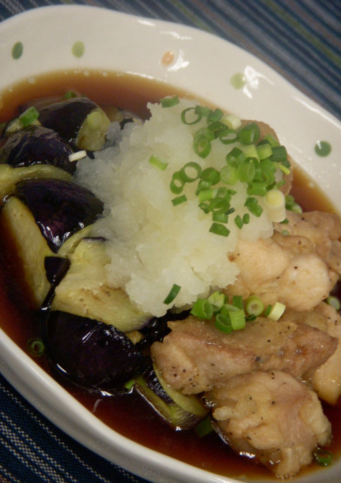 茄子と鶏もも肉の揚げだし-レシピのメイン写真