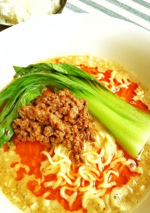 ピリ辛坦々麺(サッポロ一番しょうゆ)-レシピのメイン写真