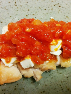 チキンソテー。トマト味クリームチーズ-レシピのメイン写真
