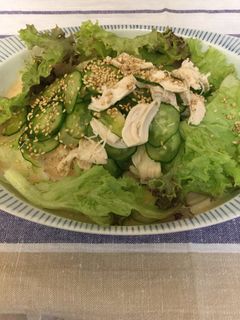 鶏ササミのゴマだれサラダうどん*-レシピのメイン写真