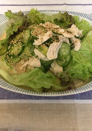 鶏ササミのゴマだれサラダうどん＊-レシピのメイン写真