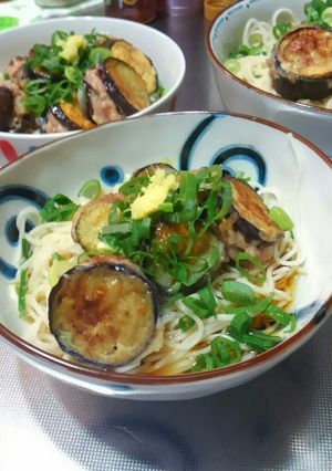 なすミンチサンドそうめん-レシピのメイン写真