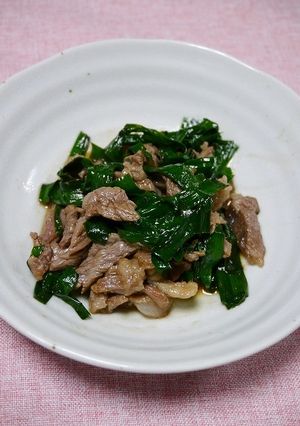 簡単!牛ニラのゆず胡椒炒め-レシピのメイン写真