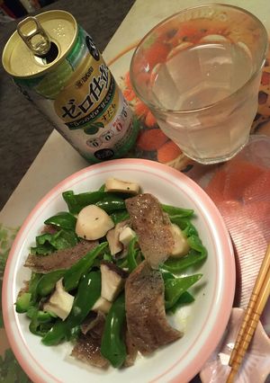 ピーマンと蒟蒻とエリンギのガーリック炒め-レシピのメイン写真
