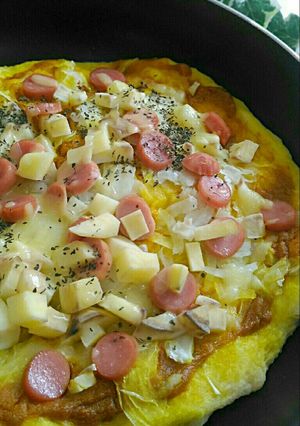フライパンで簡単美味スパイシーカレーピザ-レシピのメイン写真