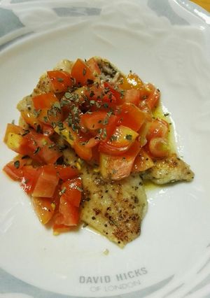 アジと地中海トマトのフレッシュソース-レシピのメイン写真