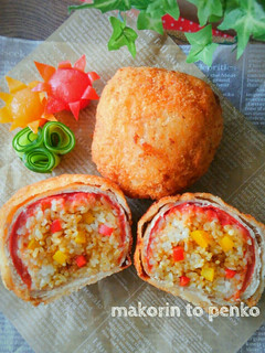 びっくり!丸ごとトマトのライスとんかつ-レシピのメイン写真