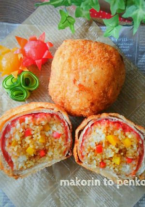 びっくり！丸ごとトマトのライスとんかつ-レシピのメイン写真
