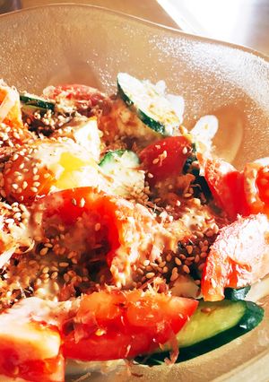 夏にぴったり♪豆腐サラダ！-レシピのメイン写真