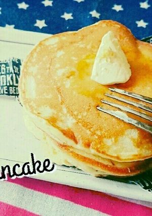 余ったヨーグルトで♪簡単パンケーキ♡-レシピのメイン写真