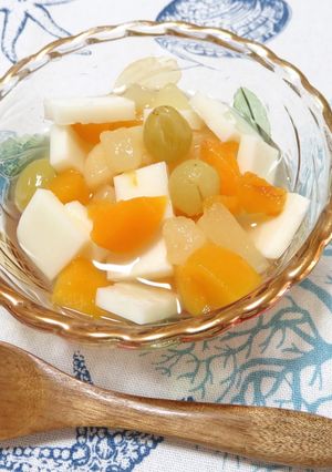 ソルティライチ香る♪牛乳寒天-レシピのメイン写真