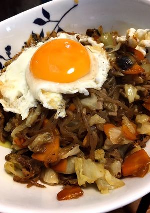 牛肉と白滝のオイスターポン酢焼きそば-レシピのメイン写真