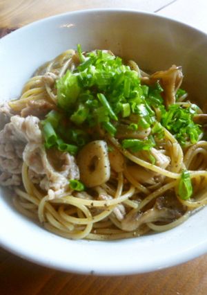 豚肉と舞茸の中華風パスタ♪-レシピのメイン写真