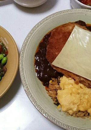 メンチカツカレーと魚介サラダ★-レシピのメイン写真