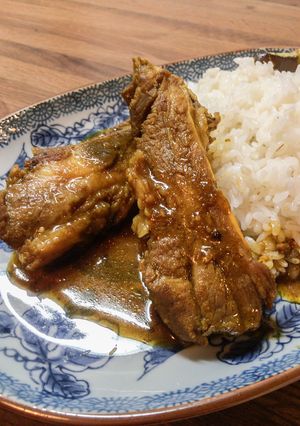 フライパンで簡単カレー風味スペアリブ♪-レシピのメイン写真