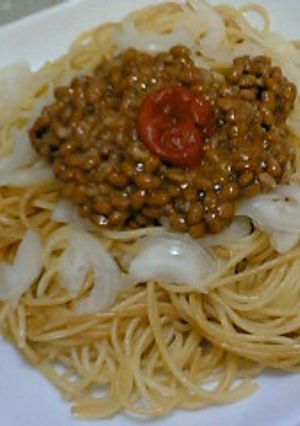 梅風味☆納豆パスタ-レシピのメイン写真