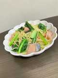 鮭＆野菜たっぷり醤油パスタ