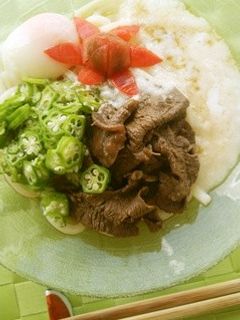 夏野菜と牛肉の冷たいうどん-レシピのメイン写真