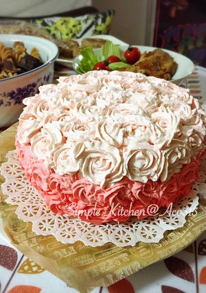 ピンクのグラデーション♡ローズケーキ-レシピのメイン写真