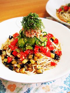 たっぷり夏野菜麺♡-レシピのメイン写真