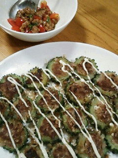 ゴーヤハンバーグたこ焼風-レシピのメイン写真