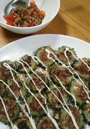 ゴーヤハンバーグたこ焼風-レシピのメイン写真