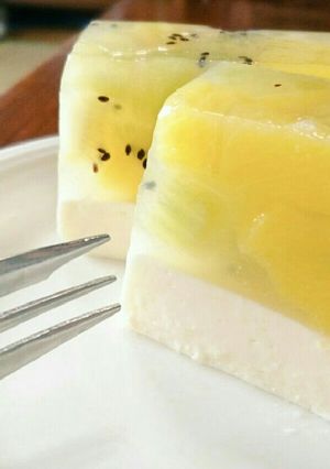 夏にぴったり☆フルーツレアチーズケーキ-レシピのメイン写真