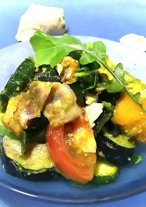 夏野菜の和風バジルサラダ-レシピのメイン写真