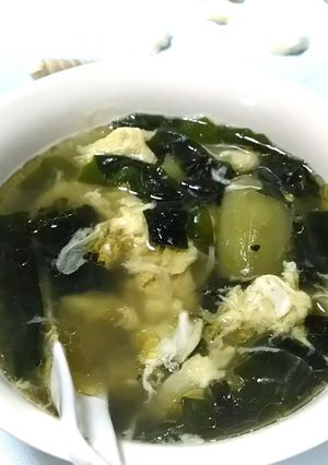茄子と卵のわかめスープ-レシピのメイン写真