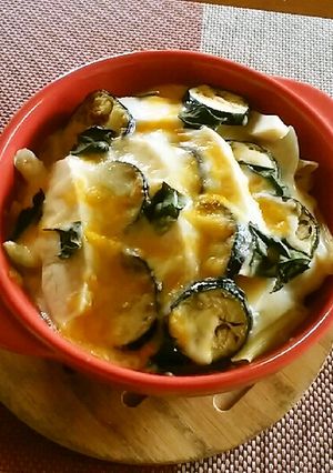 サラダチキンで！茄子のグラタン♪-レシピのメイン写真