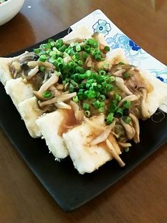 頑固な揚出し豆腐onキノコあんかけ-レシピのメイン写真