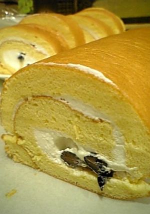 ふわふわ*黒豆ロールケーキ*-レシピのメイン写真