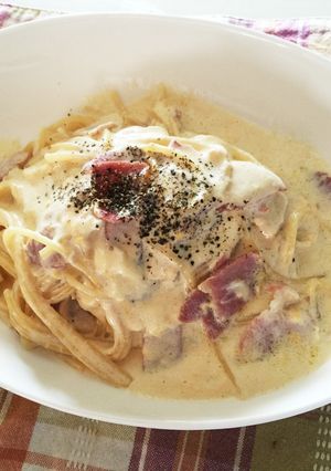 フライパン1つで簡単カルボナーラ-レシピのメイン写真