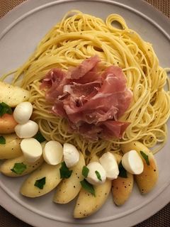 桃の冷製パスタ-レシピのメイン写真