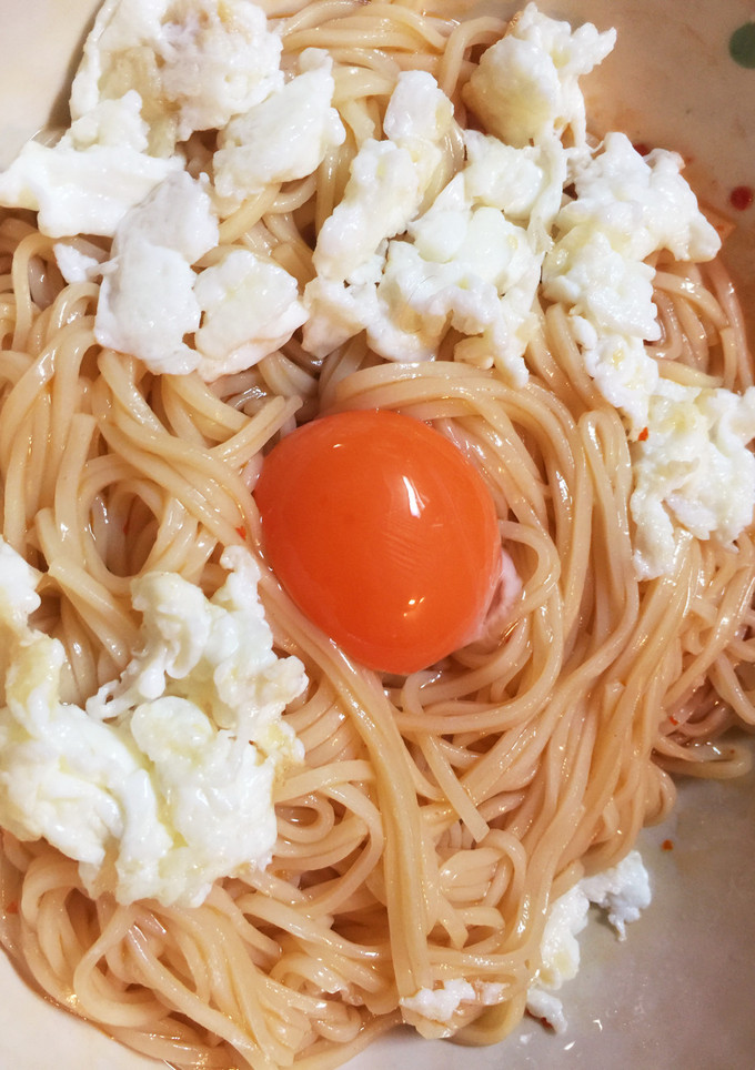 【男の一人暮らし】簡単まぜそば風絶品冷麦-レシピのメイン写真