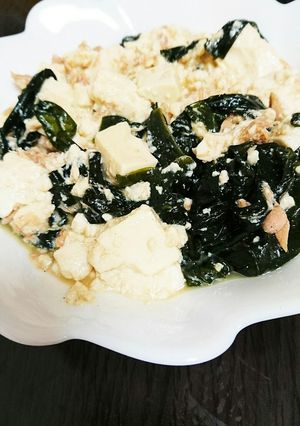 味で勝負！豆腐とわかめのサラダ-レシピのメイン写真