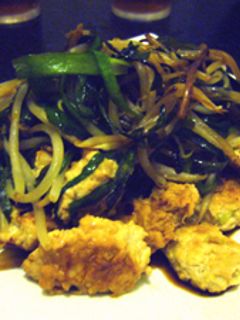 鶏肉団子のニラ炒め-レシピのメイン写真